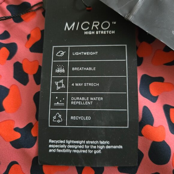 J. Lindeberg Gwen Printed Golf Short Size 27 Faded Rose Animal - Picture 11 of 13